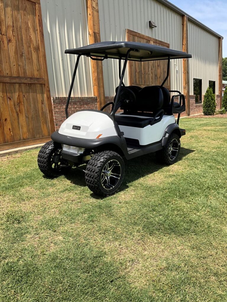 Today Club car white new ones , rounded front