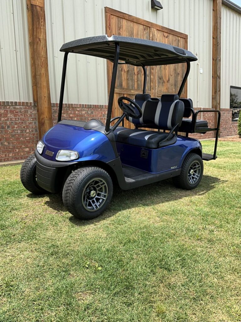 Today's blue EZGO RXV MUTI TONE seat