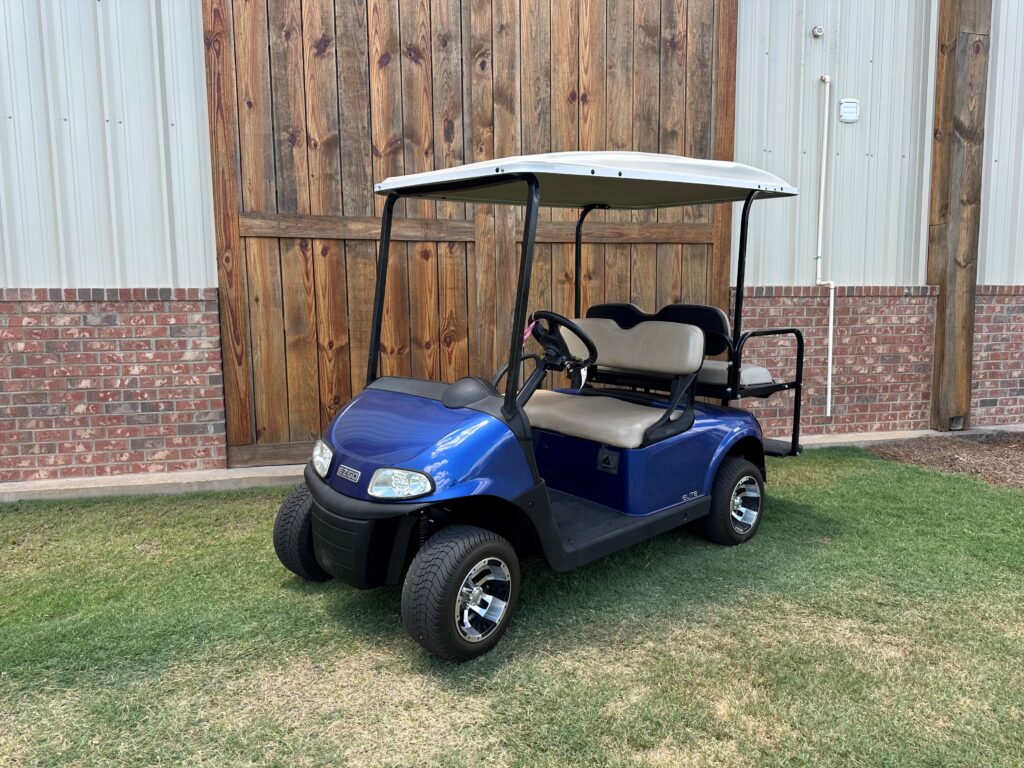 EZGO RXV 7-12-24 BLUE TAN SEATS PINK TAG