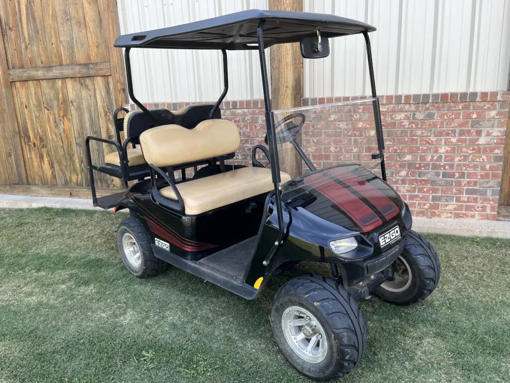 red black strip ezgo