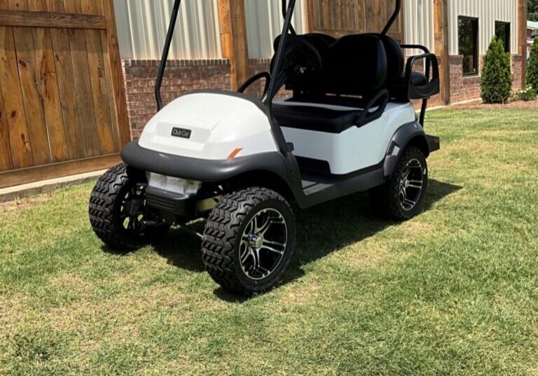 Today Club car white new ones , rounded front