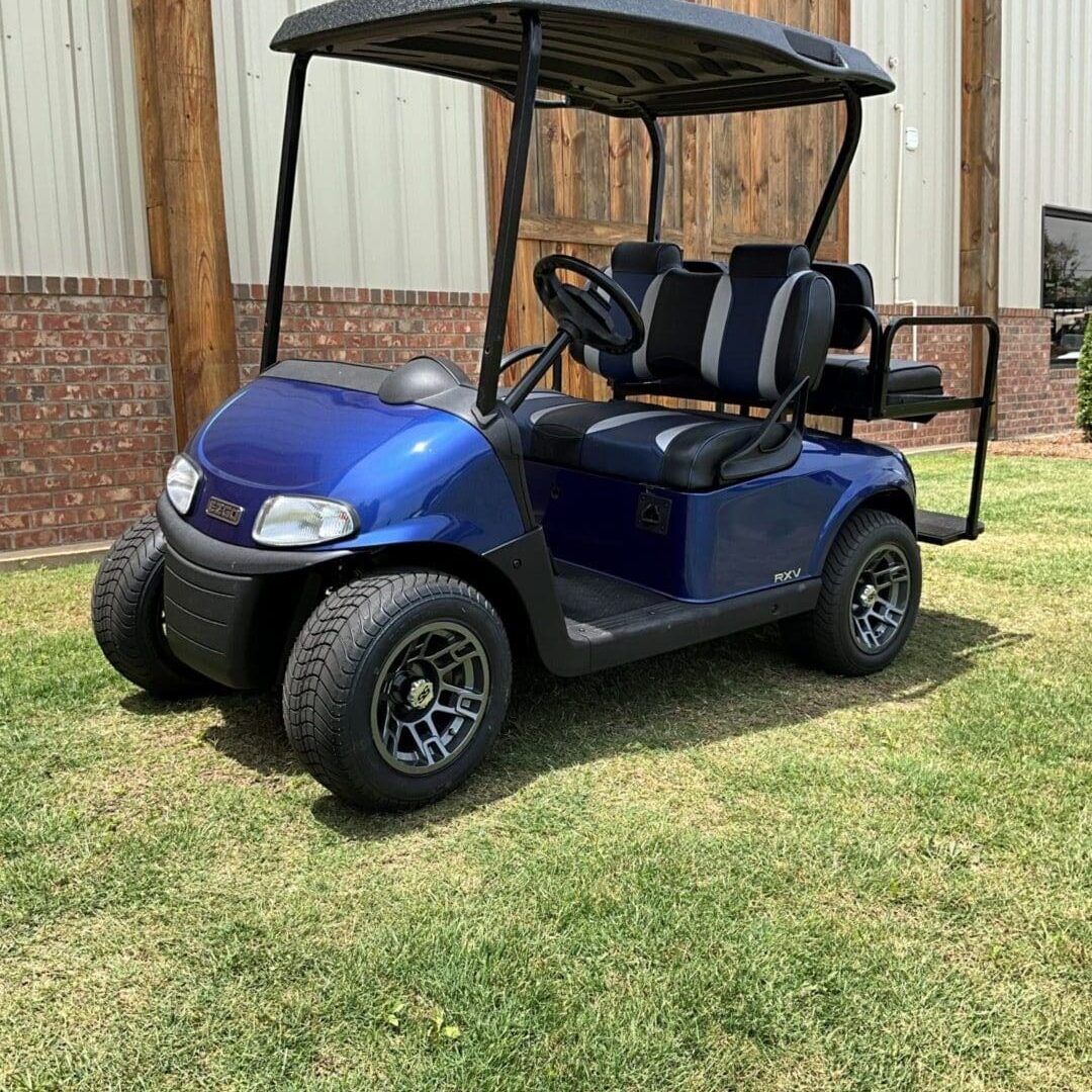 Today's blue EZGO RXV MUTI TONE seat