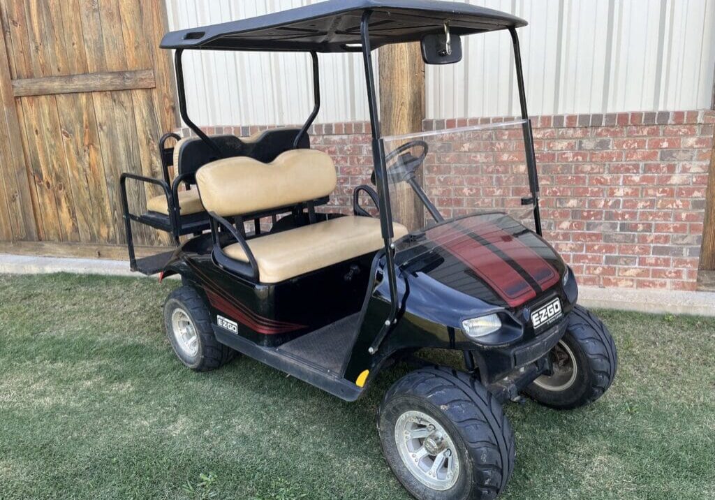 red black strip ezgo