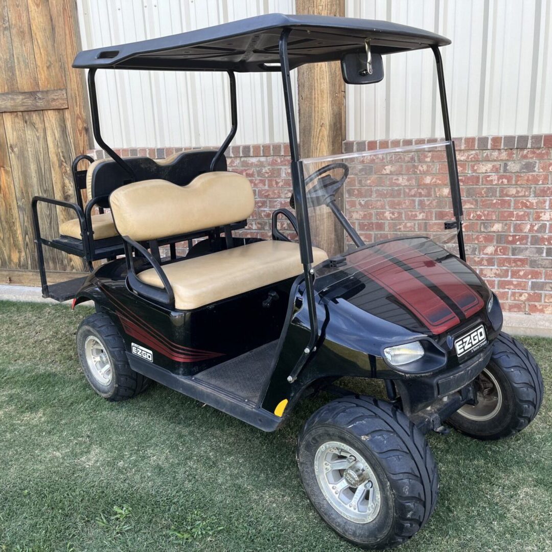 red black strip ezgo