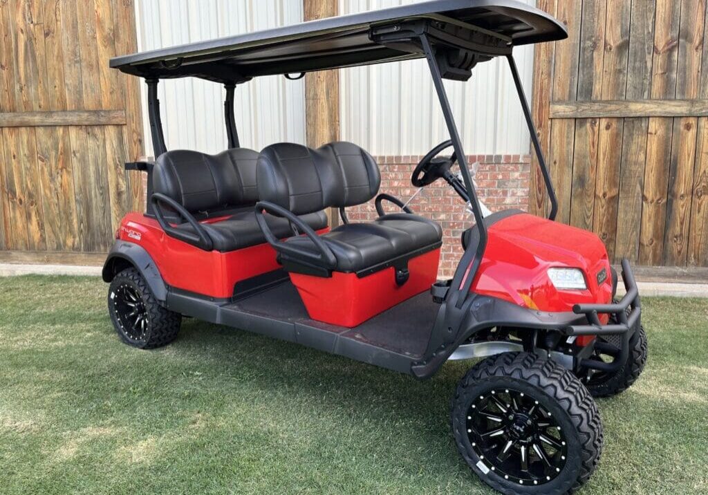 red forward facing club car new