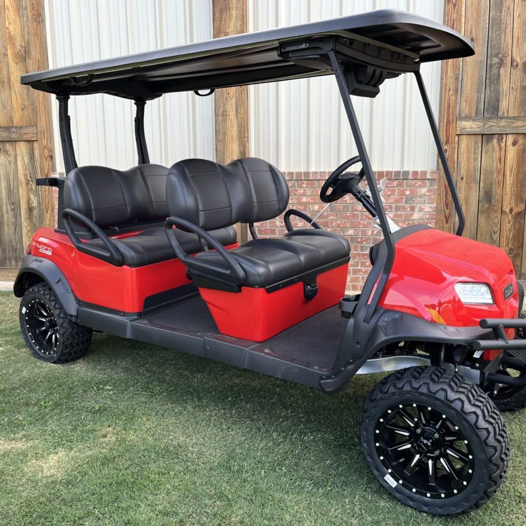 red forward facing club car new